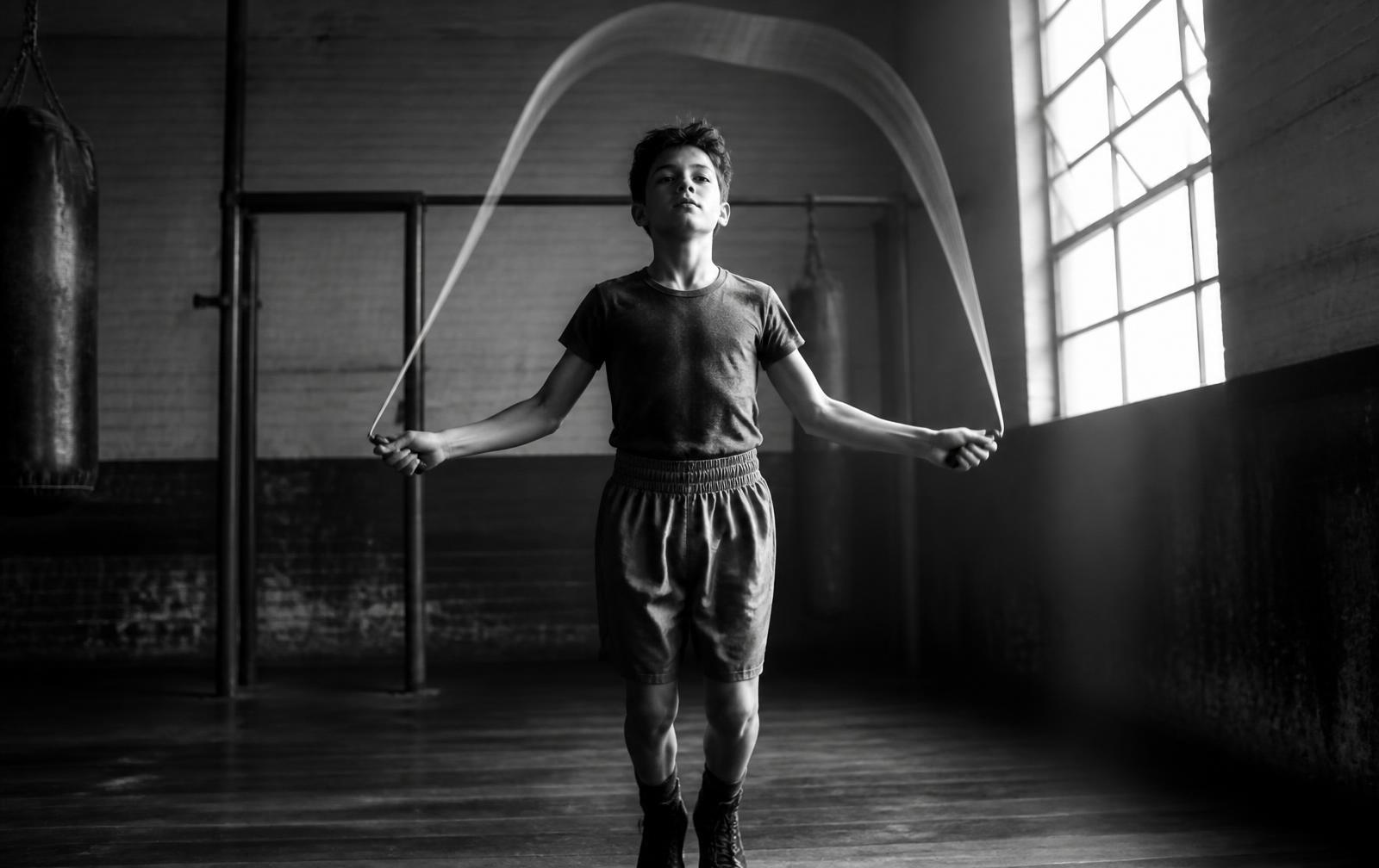 Young boxer skipping rope at Fight Factory Malta